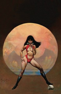 VAMPIRELLA DEAD FLOWERS #1 CVR V FOC FRAZETTA FOIL VIRGIN
