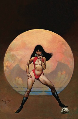 VAMPIRELLA DEAD FLOWERS #1 CVR V FOC FRAZETTA FOIL VIRGIN