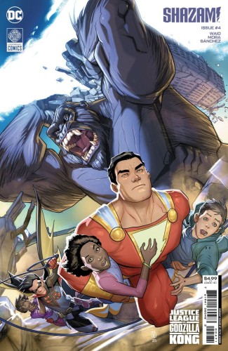 SHAZAM #4 CVR G PETE WOODS JUSTICE LEAGUE VS GODZILLA VS KONG CARD STOCK VAR