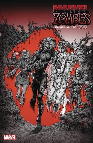MARVEL ZOMBIES BLACK WHITE BLOOD #3 10 COPY INCV NAUCK HOMAGE