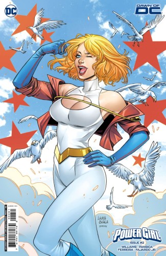 POWER GIRL #2 CVR E INC 1:50 LAURA BRAGA CARD STOCK VAR