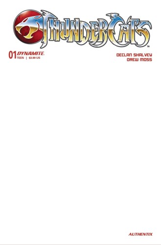 THUNDERCATS #1 CVR J BLANK AUTHENTIX