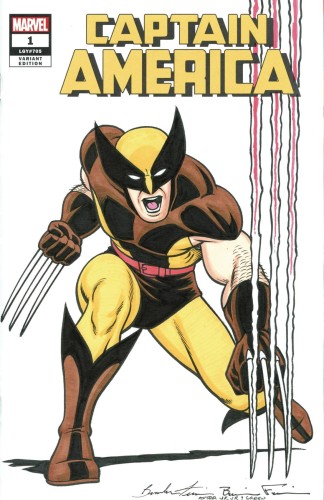 DF MARVEL COMICS FRAIM SGN & REMARKED & WOLVERINE SKETCH