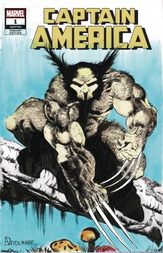 DF MARVEL COMICS NEIDLINGER SGN & REMARKED & WOLVERINE SKETC