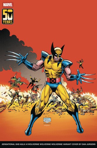 DF SENSATIONAL SHE-HULK #4 WOLVERINE HOMAGE JURGENS SGN