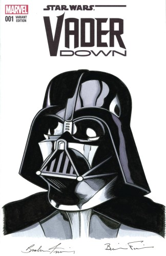 DF MARVEL COMICS FRAIM SGN & REMARKED & DARTH VADER SKETCH