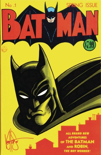 DF BATMAN #1 FACSIMILE HEASER SGN & REMARKED & BATMAN SKETC