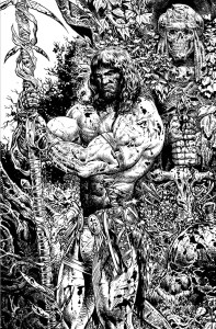 CONAN BARBARIAN #5 2ND PTG SHARP B&W INK VIRGIN