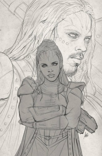 REBEL MOON HOUSE BLOODAXE #1 (OF 4) FOC ARTGERM VIRGIN B&W