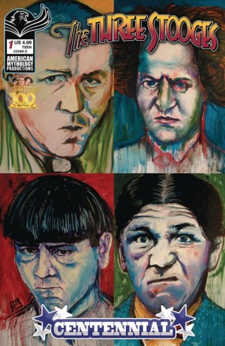 THREE STOOGES CENTENNIAL #1 CVR D PAGNA PAINTING