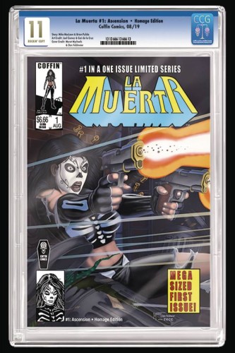 LA MUERTA DEVIOUS #1 CVR D MYCHAELS HOMAGE SLABBED ED