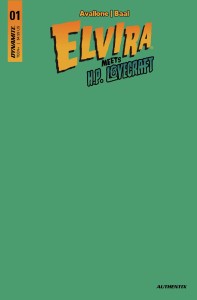 ELVIRA MEETS HP LOVECRAFT #1 CVR K FOC GREEN BLANK AUTHENTIX