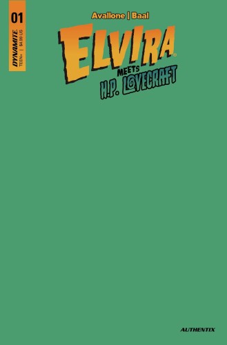 ELVIRA MEETS HP LOVECRAFT #1 CVR K FOC GREEN BLANK AUTHENTIX