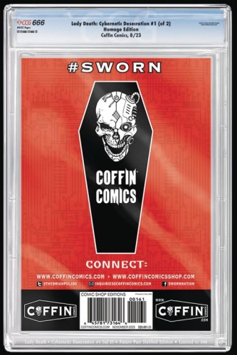 LADY DEATH CYBERNETIC DESECRATION #1 (OF 2) FUTURE PAST SLABBED ED