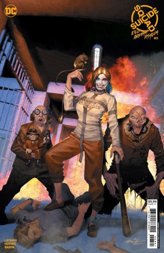 SUICIDE SQUAD KILL ARKHAM ASYLUM #3 (OF 5) CVR B ARIEL OLIVETTI CARD STOCK VAR