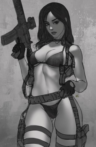 GUN HONEY COLLISION COURSE #2 FOC LIM B&W INK VIRGIN