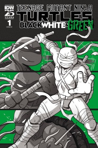 TMNT BLACK WHITE & GREEN #1 CVR C 10 COPY GANUCHEAU FOIL