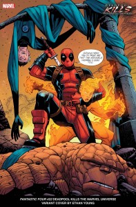 FANTASTIC FOUR #22 YOUNG DEADPOOL KILLS MARVEL UNIVERSE VAR