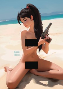 GUN HONEY COLLISION COURSE #4 CVR D RARETEMPER FRONT BACK NUDE BEACH