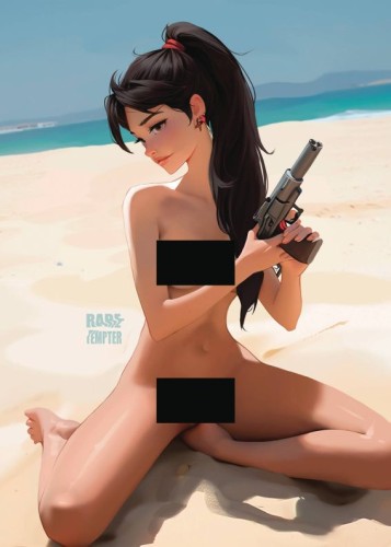 GUN HONEY COLLISION COURSE #4 CVR D RARETEMPER FRONT BACK NUDE BEACH