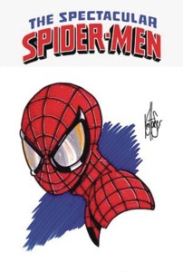 DF SPECTACULAR SPIDER-MEN #1 SGN & REMARKED HAESER PARKER