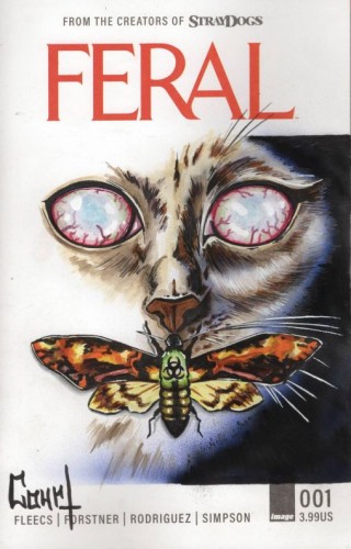 DF FERAL #1 BLANK VAR COURT SGN & REMARKED MOVIE HOMAGE