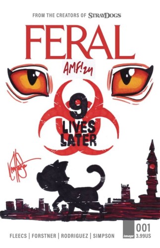 DF FERAL #1 BLANK VAR FLEECS SGN & REMARKED HAESER SKETCH