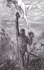CREATURE BLACK LAGOON #1 ROSS 1 FOR 75 SKETCH SGN