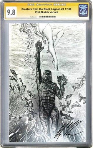CREATURE BLACK LAGOON #1 ROSS 1 FOR 75 SKETCH SGN CGC