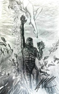 CREATURE BLACK LAGOON #1 ROSS 1 FOR 100 SKETCH FOIL SGN