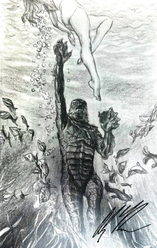 CREATURE BLACK LAGOON #1 ROSS 1 FOR 100 SKETCH FOIL SGN