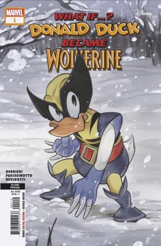 MARVEL DISNEY WHAT IF DONALD DUCK BECAME WOLVERINE #1 2ND PTG MOMOKO VAR