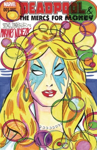 DF DAZZLER #1 CVR ART NICIEZA & DELBEATO SGN & REMARKED SKET