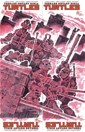 DF TMNT #1 HOMAGE CVR ART CONNECTING SET HAESER