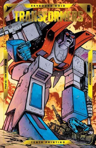 TRANSFORMERS #1 10TH PTG CVR B STARSCREAM FOIL EMBOSS