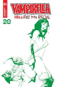 VAMPIRELLA HELLIDAY 2024 SP #1 CVR L FOC BONUS GREEN LEE LINE