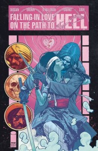 FALLING IN LOVE ON PATH TO HELL #8 CVR A BROWN