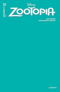 ZOOTOPIA #1 CVR S FOC TEAL BLANK AUTHENTIX
