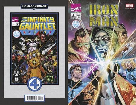 IRON MAN #4 STEFANO CASELLI FANTASTIC FOUR HOMAGE VAR