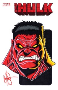 DF RED HULK #1 BLANK VAR CVR ART HAESER SGN & REMARKED