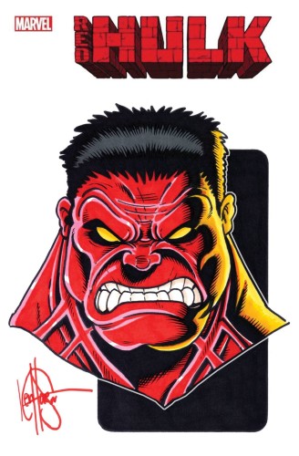 DF RED HULK #1 BLANK VAR CVR ART HAESER SGN & REMARKED