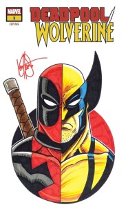 DF DEADPOOL WOLVERINE #1 BLANK VAR CVR ART HAESER SGN & REMA