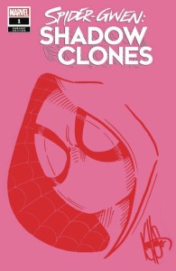 DF SPIDER-GWEN SHADOW CLONES #1 PINK BLANK VAR HAESER SGN RE