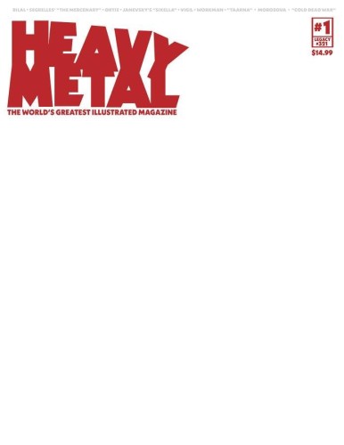 HEAVY METAL MAGAZINE #1 CVR F BLANK SKETCH