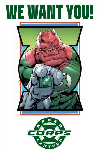 GREEN LANTERN CORPS #2 CVR E FERNANDO PASARIN & OCLAIR ALBERT RECRUITMENT POSTER ACETATE VAR