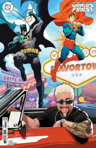 BATMAN SUPERMAN WORLDS FINEST #37 CVR D DAN MORA GUY FIERI CAMEO CARD STOCK VAR