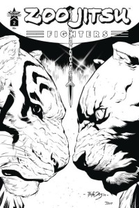 ZOO JITSU FIGHTERS #2 (OF 4) CVR E DIAZ B&W