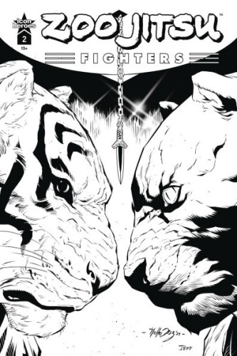 ZOO JITSU FIGHTERS #2 (OF 4) CVR E DIAZ B&W