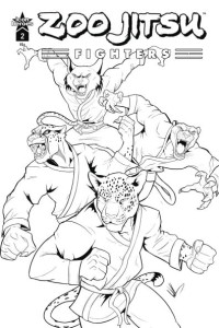 ZOO JITSU FIGHTERS #2 (OF 4) CVR F KING B&W