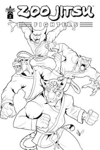 ZOO JITSU FIGHTERS #2 (OF 4) CVR F KING B&W
